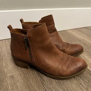 ❌ Lucky Brand Leather Booties, Size 6.5